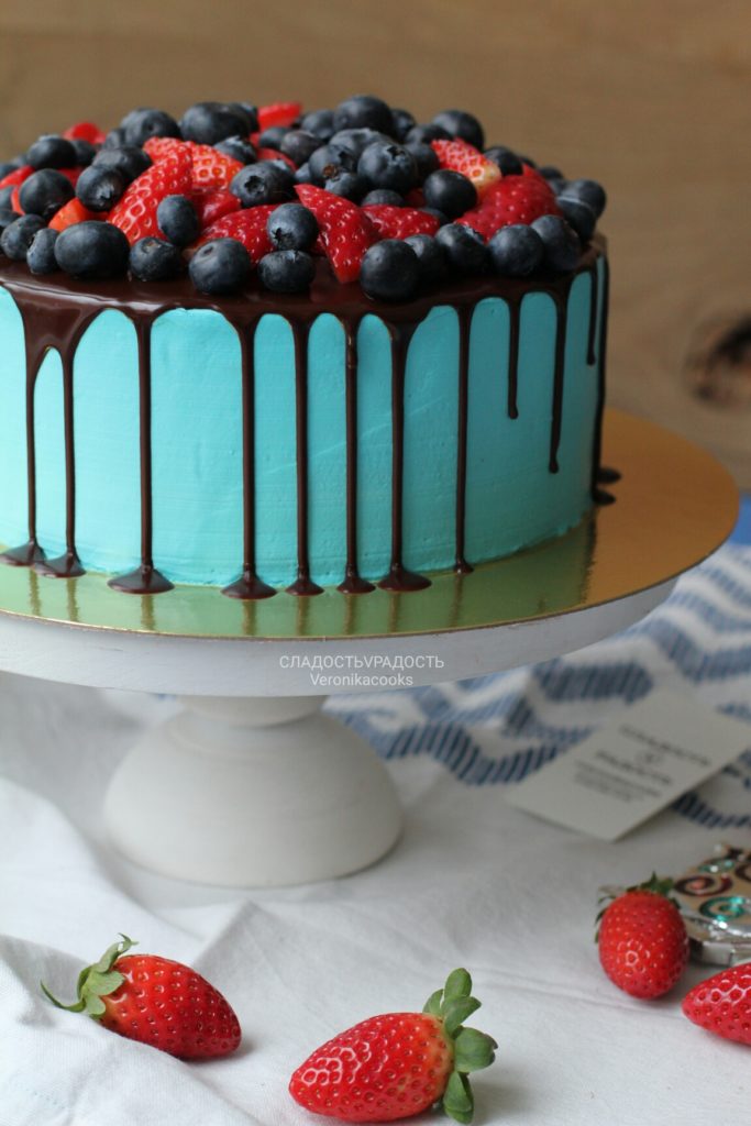 голубой торт на день рождения сыну